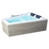 Hydromasážní vana AWT GE105E 180x130 levá s dřevěným panelem