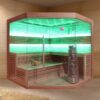 Luxusní finská sauna AWT E1242C Kiwi 180x180x216 cedr