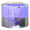 Luxusní finská sauna EOSPA E1201A 236x236 9kW Vitra / topol