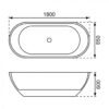 Luxusní vana z umělého kamene VSB11-G 180x85x60