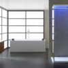 Parní box EAGO DZ111F15 bílá matná verze 150x90cm / pravá bez vaničky