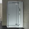 Parní box AWT se zadní stěnou LD207F15 bílý 120x90cm / pravý bez vaničky