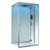 Parní box AWT se zadní stěnou LD207F15 bílý 120x90cm / pravý bez vaničky