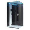 Parní box AWT se zadní stěnou LD207F15 černý 120x90cm / levý bez vaničky