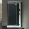 Parní box AWT se zadní stěnou LD207F15 černý 120x90cm / pravý bez vaničky