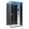 Parní box AWT se zadní stěnou LD207F15 černý 120x90cm / pravý bez vaničky